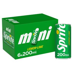 Sprite Lemon Lime 6 x 200ml Cans