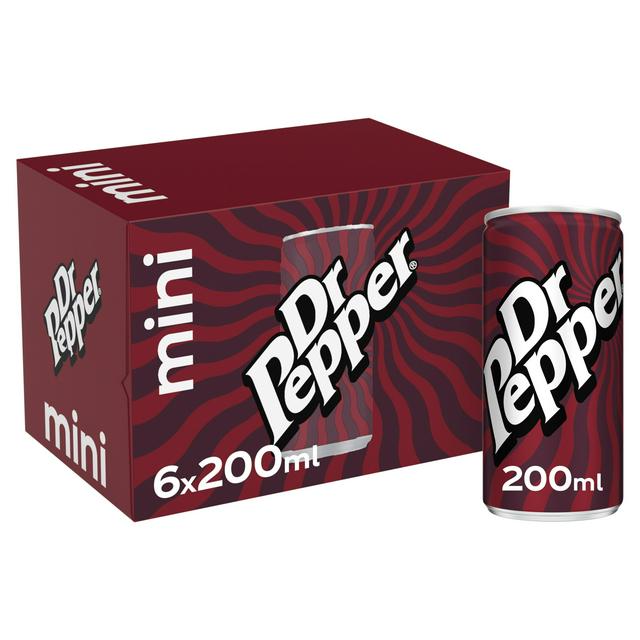 Dr Pepper 6 x 200ml Cans - gallery image 1