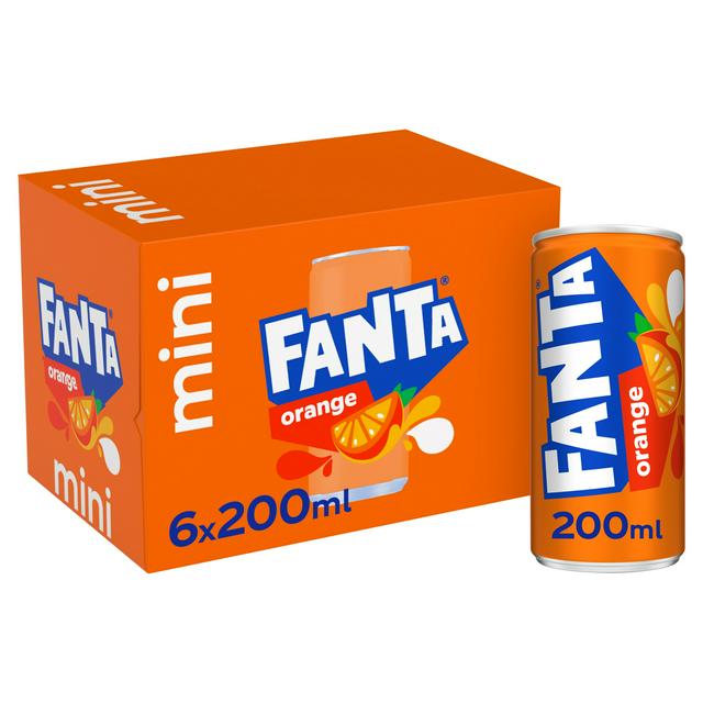 Fanta 6 x 200ml Orange Cans | Sainsbury's