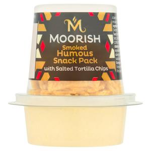 Moorish 77g Salted Tortilla Chips Smoked Humous Snack Pack