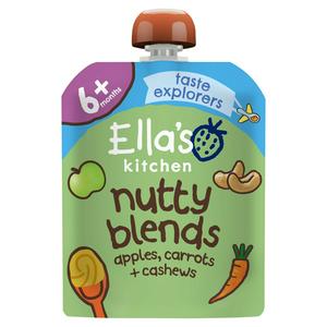Ella's Kitchen 85g 6+ Months Nutty Blends Apples, Carrots + Cashews Pouch