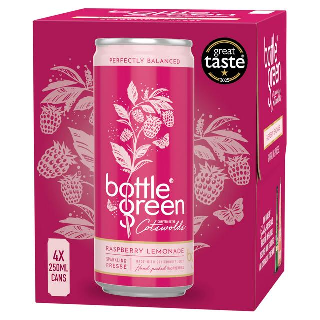 Bottlegreen 4 x 250ml Raspberry Lemonade Sparkling Presse - gallery image 1
