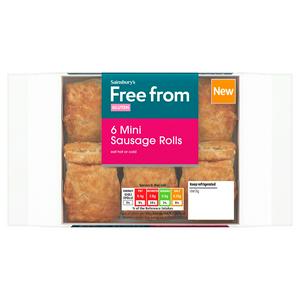 Sainsbury's Free From 6 x Mini Sausage Rolls 180g