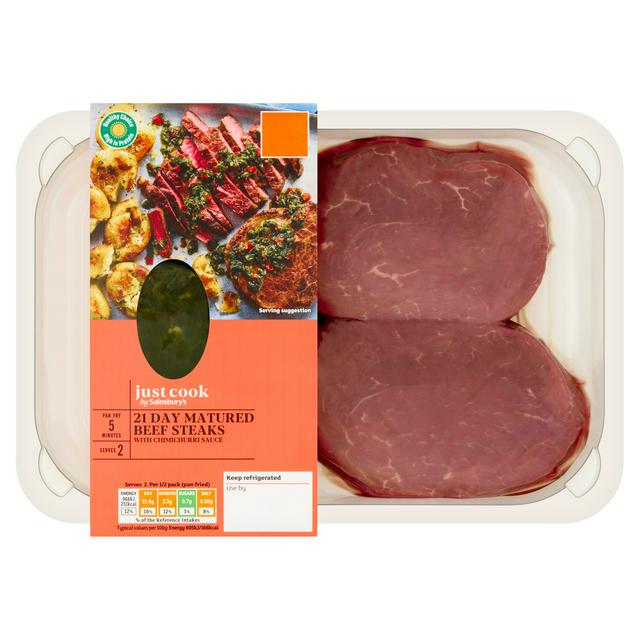 Sainsbury's 320g Chimichurri Beef Steaks - gallery image 1