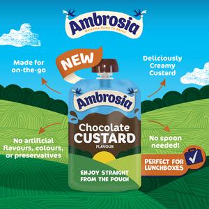 Ambrosia 100g Chocolate Custard Dessert Snack Pouch - gallery image 2