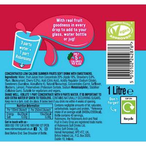 Robinsons 1L Summer Fruits Double Concentrate Squash - gallery image 4