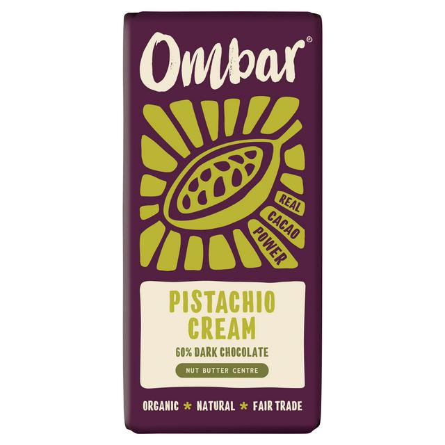 Ombar 70g Pistachio Cream 60% Dark Chocolate Bar - gallery image 1