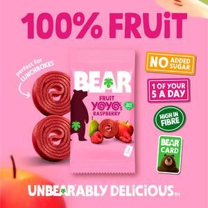 BEAR 9 x 20g Fruit Yoyos Raspberry Family Pack - gallery image 3