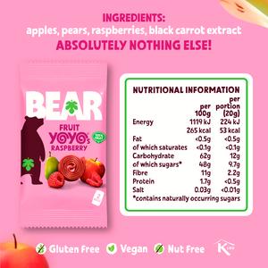 BEAR 9 x 20g Fruit Yoyos Raspberry Family Pack - gallery image 4