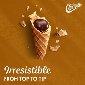 Cornetto 4 x 140ml Soft Caramel Ice Cream Cones - gallery image 3
