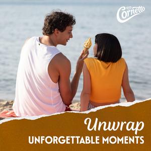 Cornetto 4 x 140ml Soft Caramel Ice Cream Cones - gallery image 4