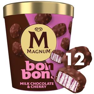 Magnum 12 x 17ml Bonbon Cherry & Milk Chocolate Ice Cream Frozen Snack - gallery image 5