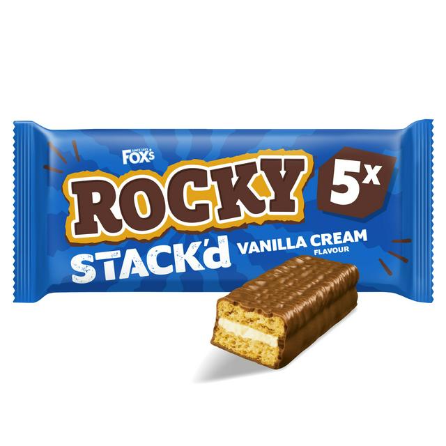 Fox's Rocky 5 x 25g Stack'd Chocolate Cream Flavour Multipack Biscuit Bar - gallery image 1