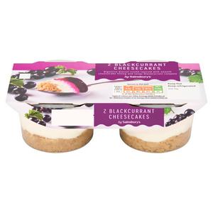 Sainsbury's 2 x Blackcurrant Cheesecakes 100g
