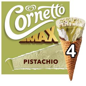 Cornetto Max 4 x 90ml Pistachio Ice Cream Cones - gallery image 2