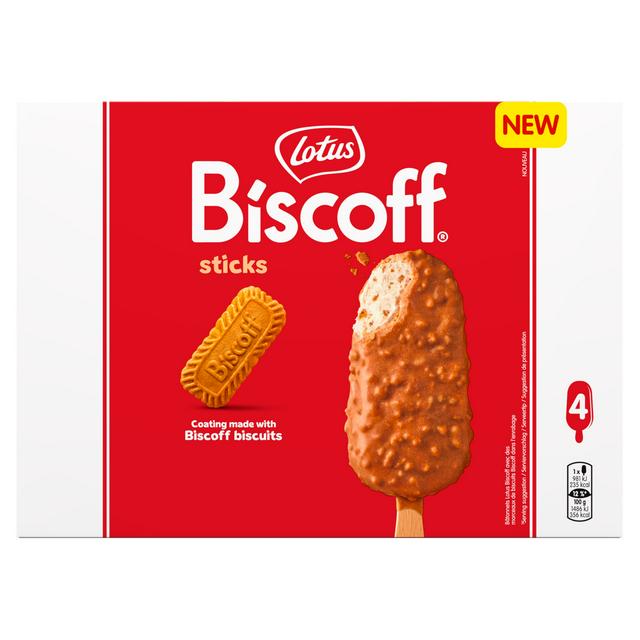 Lotus 4 x 360ml Biscoff Ice Cream Sticks - gallery image 1
