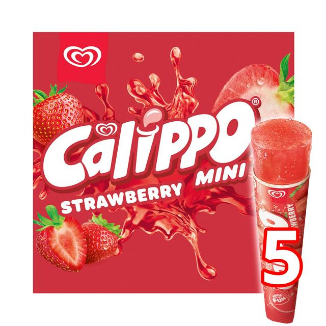 Calippo 5 x 80ml Mini Strawberry Ice Lollies - gallery image 1