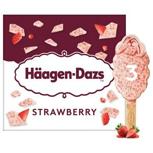 Haagen-Dazs Creamy Strawberry Ice Cream Stick Bar 3x80ml