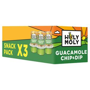 Holy Moly 3 x 76g Guacamole Chip & Dip Snack Pack - video