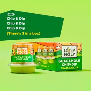 Holy Moly 3 x 76g Guacamole Chip & Dip Snack Pack - gallery image 2
