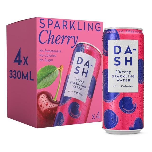 Dash 4 x 330ml Cherry Sparkling Water - gallery image 1