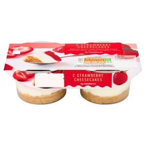 Sainsbury's 2 x Strawberry Cheesecakes 100g