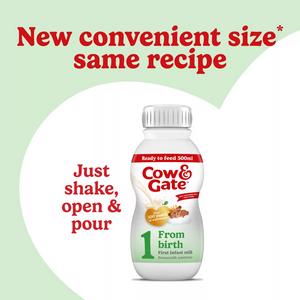 Cow & Gate 500ml First Infant Milk from Birth Ready to Use - gallery image 2
