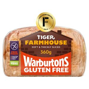 Warburtons Gluten Free Tiger Farmhouse white bread 360g