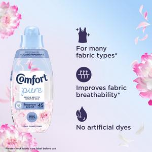 Comfort Pure 45 Washes Heaven Scent Fabric Conditioner 675ml - gallery image 2