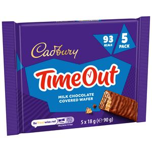 Cadbury Timeout 5 x 18g Milk Chocolate Wafer Multipack Biscuit Bars - gallery image 3