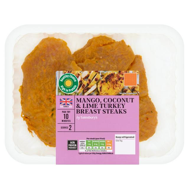 Sainsburys Mango, Coconut & Lime Turkey Breast Steaks 294g
