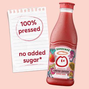 Innocent 900ml Summer Crush Strawberry, Lime & Guava Juice, Limited Edition - gallery image 4