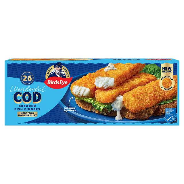Birds Eye 26 x Breaded Cod Fish Fingers 780g