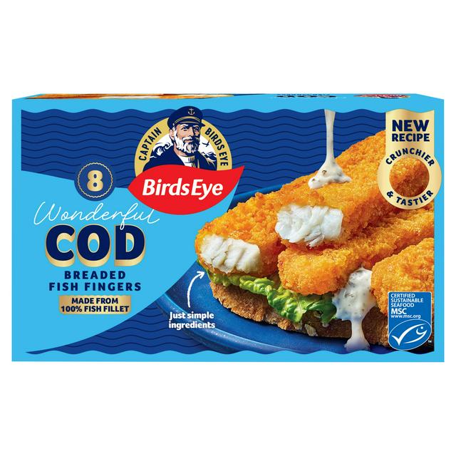 Birds Eye 8 x Breaded Cod Fish Fingers 240g