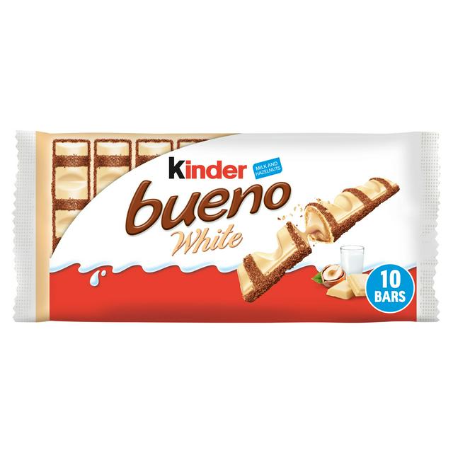 Kinder Bueno 5 x 39g White Milk & Hazelnuts Multipack Bars - gallery image 1