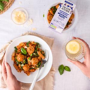 The Gym Kitchen 280g High Protein Meatball Pasta Ready Meal - gallery image 2