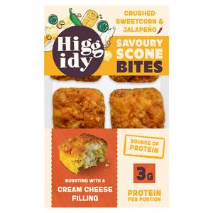 Higgidy 130g Crushed Sweetcorn & Jalapeno Savoury Scone Bites - video