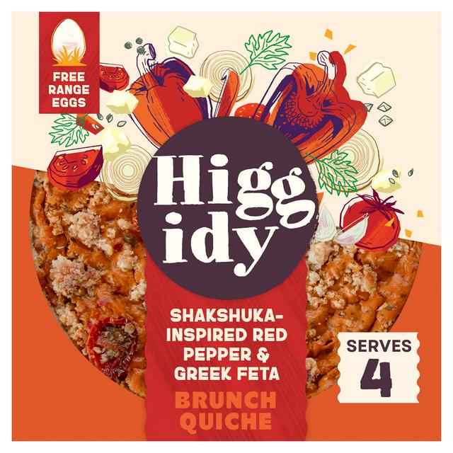 Higgidy 400g Shakshuka Inspired Red Pepper & Greek Feta Brunch Quiche