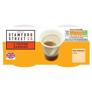Stamford Street Co. 2 x 95g Toffee Sundaes