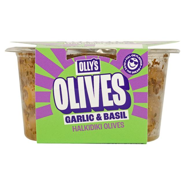 OLLYS 200g Garlic & Basil Halkidiki Olives