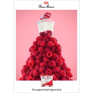 Bonne Maman 4 x 115g Raspberry Yoghurt - gallery image 2