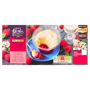 Sainsbury's 2 x 135g Elderflower, Raspberry & Prosecco Trifles, Taste the Difference