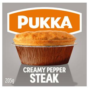 Pukka 205g Creamy Pepper Steak Pie