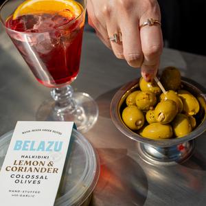 Belazu 140g Halkidiki Lemon & Coriander Colossal Olives - gallery image 3