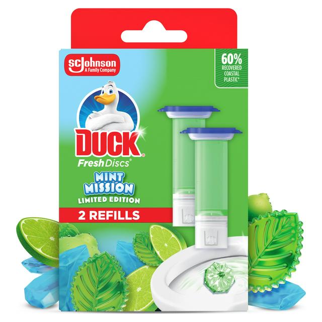 Duck Fresh Discs 2 x 36ml Mint Mission Toilet Gel Refill - gallery image 1