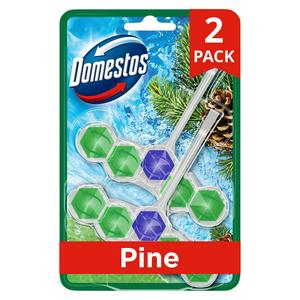 Domestos Power 5 Toilet Rim Blocks Lime x2 50g