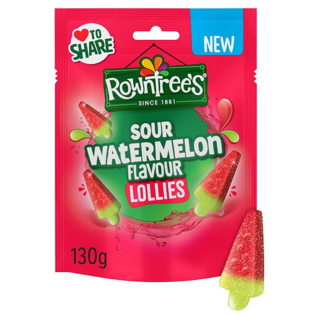Rowntree's 130g Sour Watermelon Flavour Sweets Sharing Bag Lollies - gallery image 1