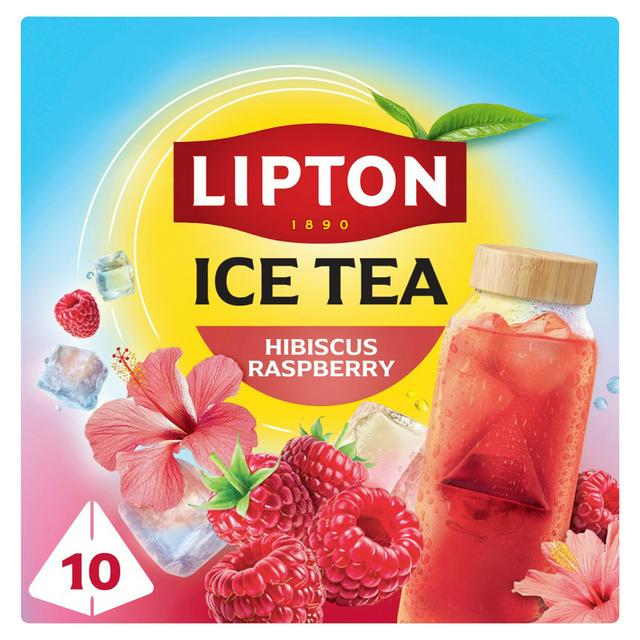 Lipton 10 x 3.5g Hibiscus Raspberry Pyramid Ice Tea Bags - gallery image 1