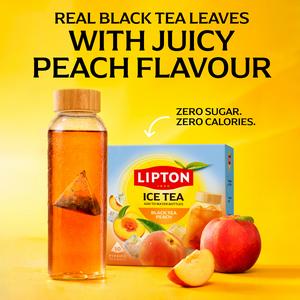 Lipton Black Tea 10 x 3.5g Peach Pyramid Ice Tea Bags - gallery image 3