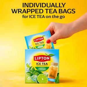 Lipton Green Tea 10 x 3.5g Citrus Mint Pyramid Ice Tea Bags - gallery image 5